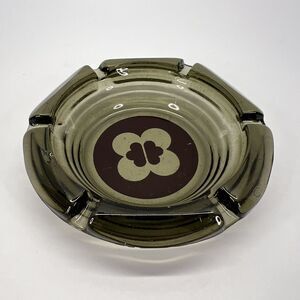Vintage Hyatt Hotel Logo Glass Ashtray 6 Rest Slot‎ Maroon